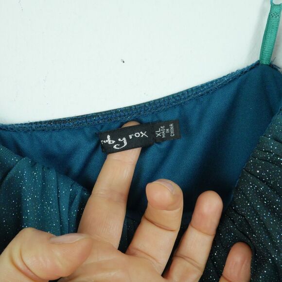 Vintage S M Babydoll Dress Princess Glitter Y2K Sheer Mesh Empire Waist Girly - Picture 4 of 8